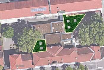 Plan des toits végétaux - Château Gaillard