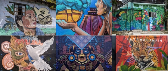 Fresques murales pour égayer les grands immeubles gris de Villeurbanne style Amérique latine 